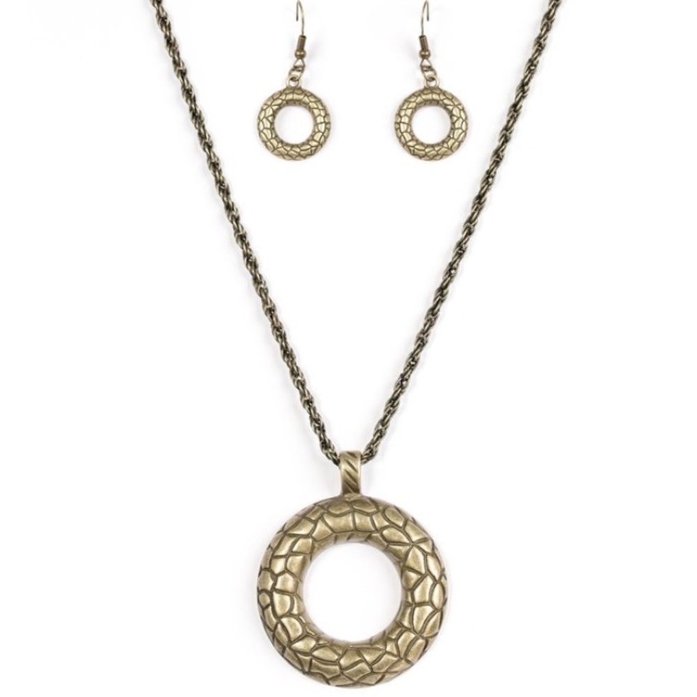 SOLD Gold necklace and earrings set